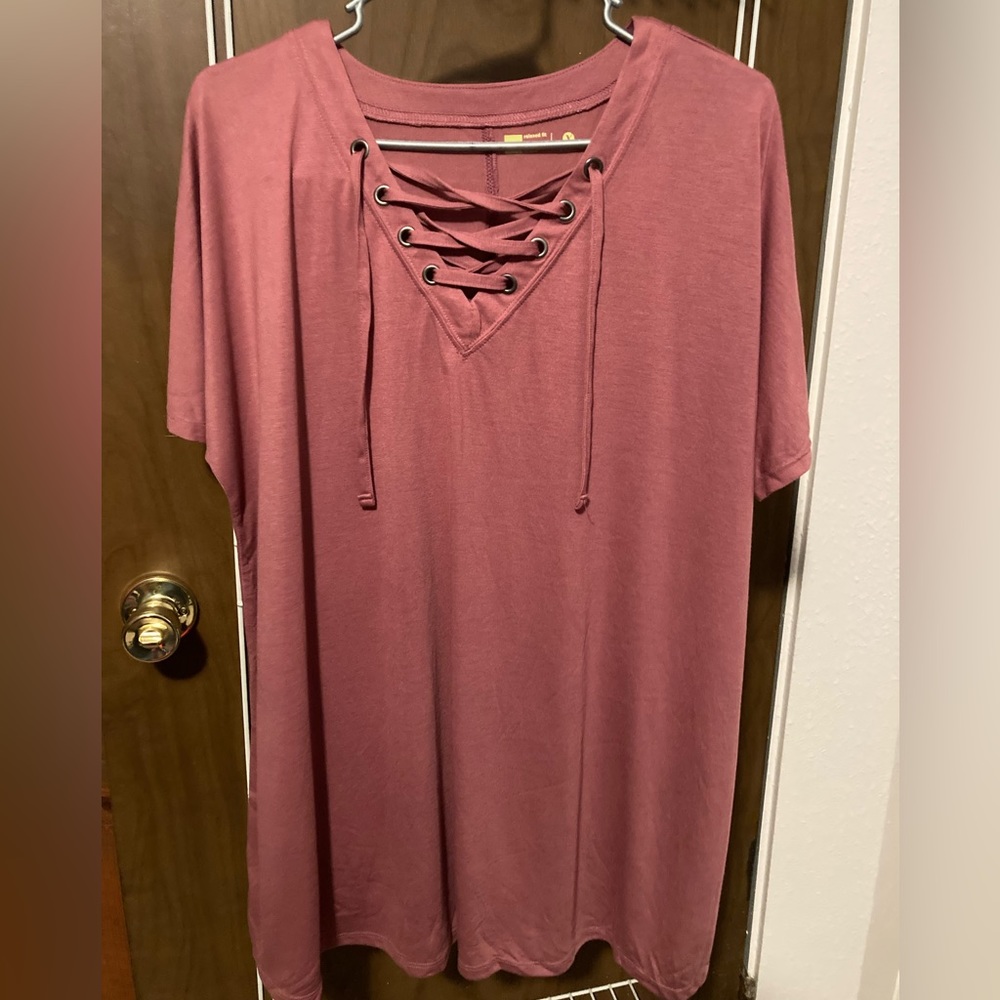 Xersion Brand Pink Short-Sleeved Top - XXL - NWOT